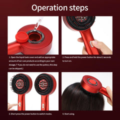 Electric Vibration Massage Comb Red Light Therapy  Massage Scalp Brush