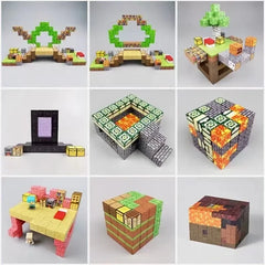 75 style my world building blocks mini-assembly diagram magnetic