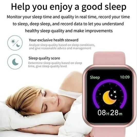 Men Women Bluetooth Connected Phone Music Fitness Sports Bracelet Sleep Monitor Y68 Smartwatch