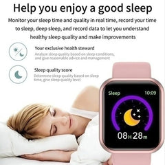 Men Women Bluetooth Connected Phone Music Fitness Sports Bracelet Sleep Monitor Y68 Smartwatch