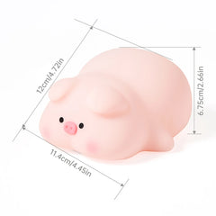 LED Piggy Night Lamp Soft Light Dimmable Silicone Animal Touch Sensor Lamp