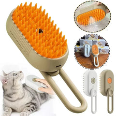 Cat Steam Brush One Touch Spray Pet Hair Removal Tool Multifunctional Massage Comb