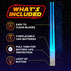 Star War Theme LED Lightsaber Luminous Chinese Chopsticks Reusable