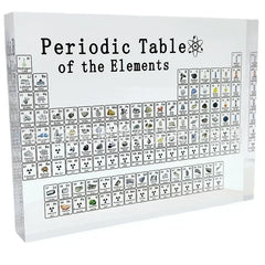 Periodic Table Of Elements Desk Display With Real Elements Kids Teaching Gifts Chemical Element Home Acrylic Periodic Table