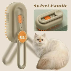 Cat Steam Brush One Touch Spray Pet Hair Removal Tool Multifunctional Massage Comb