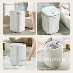 20L Smart Trash Bin with UV Light Automatic Sensor Trash Can Smart Garbage for Kitchen Bathroom Toilet Wastebasket with Lid