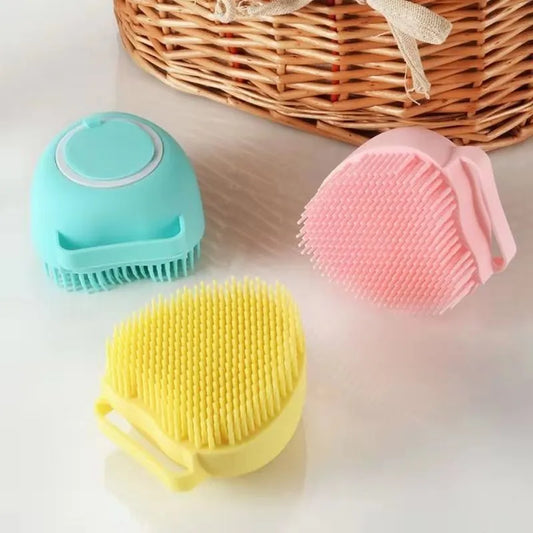 Puppy Big Dog Cat Bath Massage Gloves Brush Soft Safety Silicone Pet Accessories