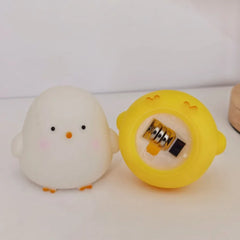 Cute Fat Yellow Chicken LED Small Night Light Soft  Decoration Gift