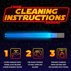 Star War Theme LED Lightsaber Luminous Chinese Chopsticks Reusable