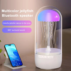 Jellyfish Bluetooth Speaker Lamp HiFi Stereo 3D Surround Subwoofer Floating Jellyfish Speaker Color Changing Home Decoration