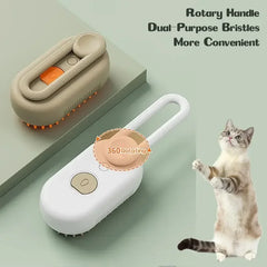 Steamy Dog Brush Electric Spray Cat Hair Brush 3 in1 Dog Steamer Brush