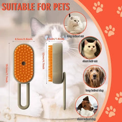 Cat Steam Brush One Touch Spray Pet Hair Removal Tool Multifunctional Massage Comb