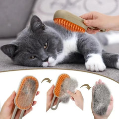 Cat Steam Brush One Touch Spray Pet Hair Removal Tool Multifunctional Massage Comb