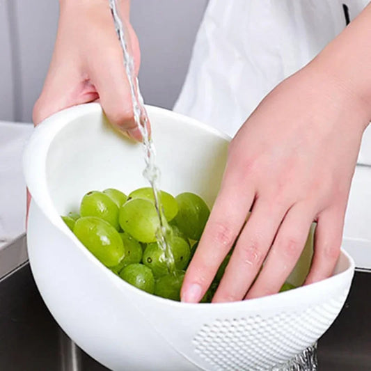 Silicone Colander Rice Bowl Drain Basket