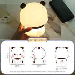 Home Decor USB Rechargeable Led Night Cartoon Dimming Lamp Kids Room