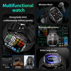 Mens Smartwatch Bluetooth Call Sport Heart Rate Monitor IP68 Waterproof Smart Watches