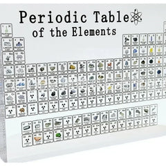 Periodic Table Of Elements Desk Display With Real Elements Kids Teaching Gifts Chemical Element Home Acrylic Periodic Table