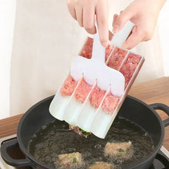 Creative Kitchen Meatball Maker,2024 Meat Baller Spoon with Cutting Spade,DIY Meatball Making Set,Home Cooking Tools