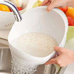 Silicone Colander Rice Bowl Drain Basket