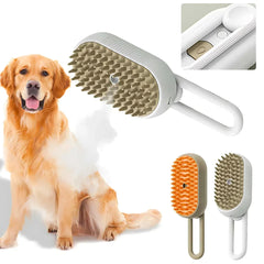 Steamy Dog Brush Electric Spray Cat Hair Brush 3 in1 Dog Steamer Brush